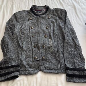 Tommy Hilfiger Gray Pea Coat Classic Design
